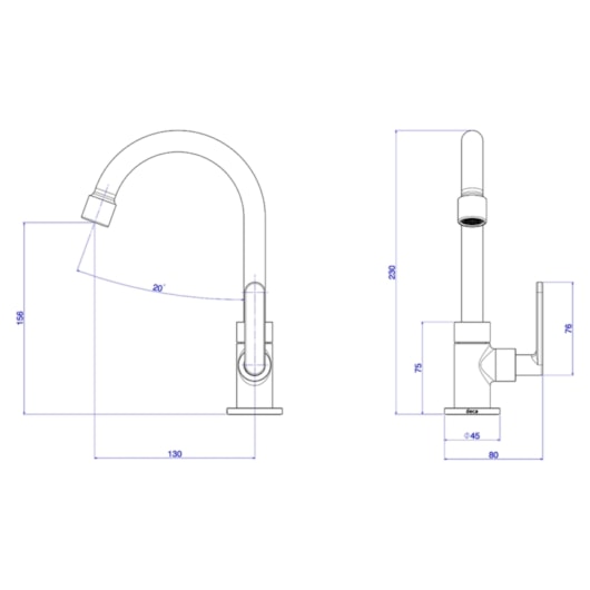 Torneira Para Lavatório De Mesa Flex Plus Bica Alta Cromado Deca - Imagem principal - 36ee0c70-69d0-422d-a981-9399e8bd5ddc
