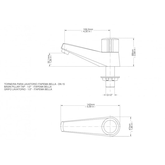 Torneira Para Lavatório De Mesa Itapema Bella Cromada Docol - Imagem principal - b67ce04b-aa65-4b8b-b68d-029f03a7b8cb