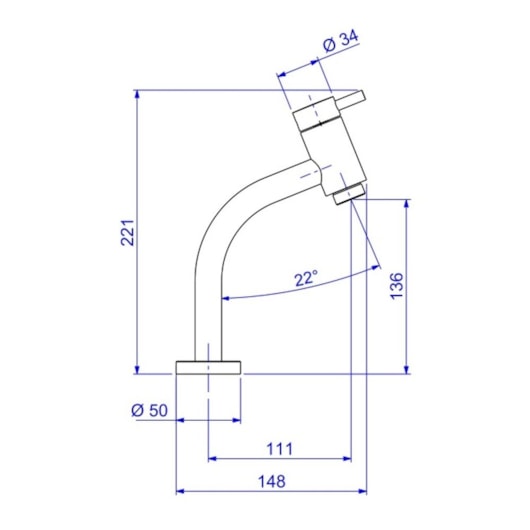 Torneira Para Lavatório De Mesa Link Bica Baixa 1197 Cromada Deca - Imagem principal - efdda70a-aa10-418d-886d-f54ce7c7e993