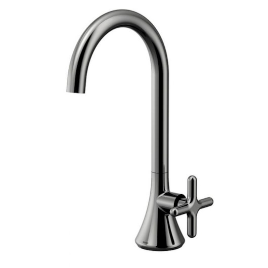 Torneira Para Lavatório De Mesa Liss 290 Bica Alta Grafite Polido Docol - Imagem principal - 4bee7fb8-5f1f-47b7-ba55-0004213bf9aa