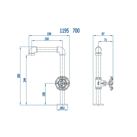 Torneira Para Lavatório De Mesa Living Bica Alta Bruto Fani - Imagem principal - 47021ebb-25a0-4668-b472-caea4d5d17f9