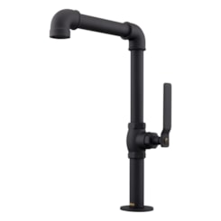 Torneira Para Lavatório De Mesa Living Bica Alta Preto Fosco Fani 