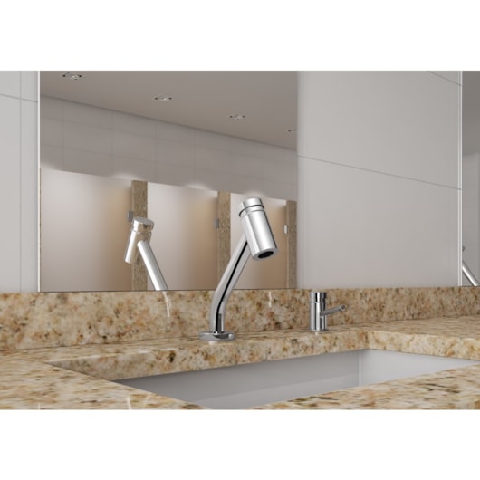 Torneira Para Lavatório De Mesa Loggica Matic Bica Baixa Cromada Docol - Imagem principal - 20a4782d-898b-479c-9f66-d0c417f915d9