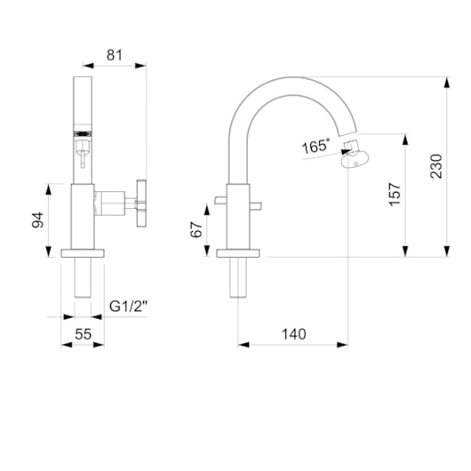 Torneira Para Lavatório De Mesa Lotus Bica Alta Cromada Celite - Imagem principal - 37a68957-00af-4a45-aa1f-d28ef2e32266