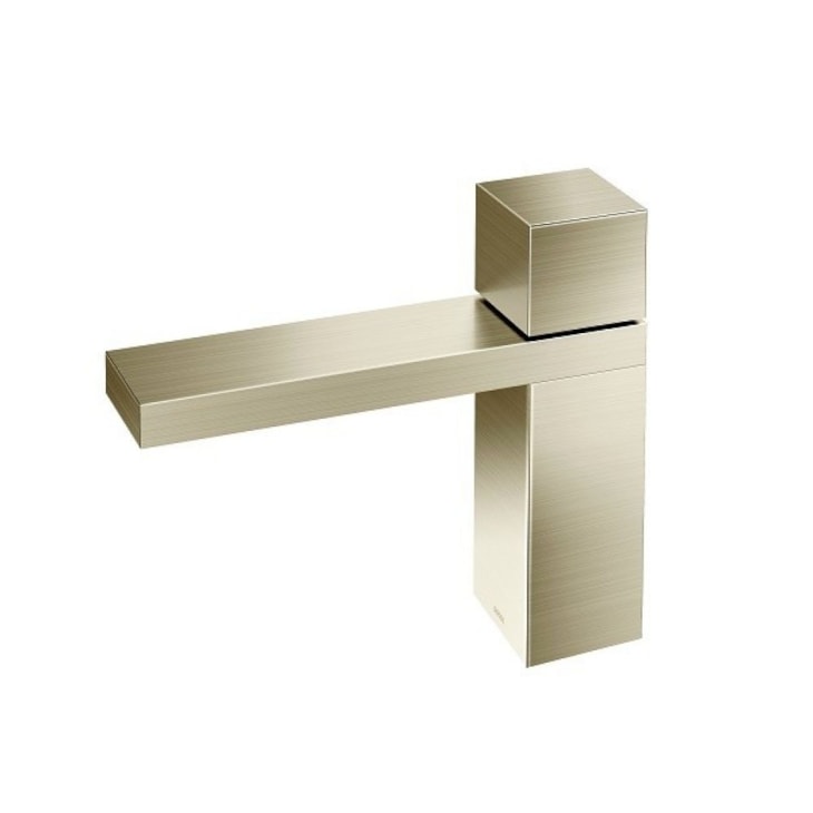 Torneira Para Lavatório De Mesa Mínima Bica Baixa Níquel Escovado Docol