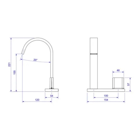 Torneira Para Lavatório De Mesa Polo Bica Alta 1191 Black Noir Deca - Imagem principal - 36bb43d0-0c1c-4a51-bdf0-77480bfdf696