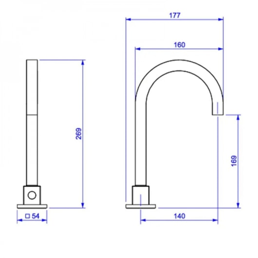Torneira Para Lavatório De Mesa Quadrada Com Sensor Bivolt Decalux Cromado Deca - Imagem principal - d5e9eb00-5533-4e27-a8bd-e5ad57c331e6