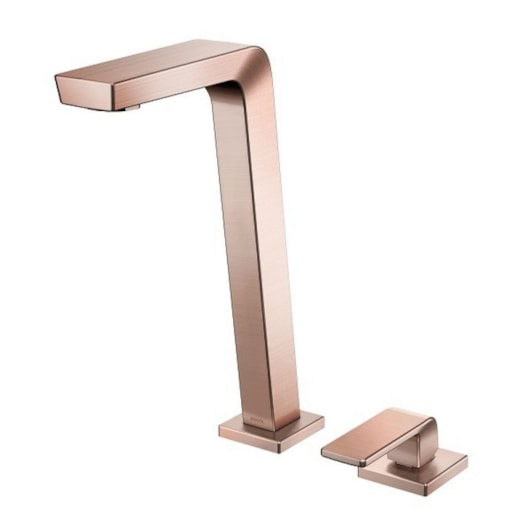 Torneira Para Lavatório De Mesa Vougan Bica Alta Cobre Escovado Docol - Imagem principal - a9bd450f-f217-42a1-a2ed-2768c8f38b4b