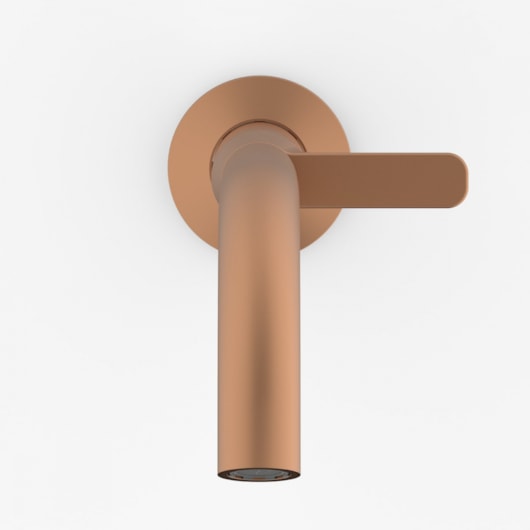 Torneira Para Lavatório De Parede Design Matte Rose Gold Celite - Imagem principal - a7e43167-6bcc-410f-90dd-b9de76a98462
