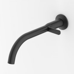 Torneira Para Lavatório De Parede Design Preto Matte Celite