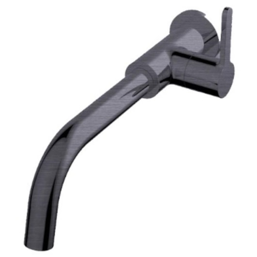 Torneira Para Lavatório De Parede Kr677 Titânio Escovado Kromma - Imagem principal - ef34be8e-fa98-44cd-911e-95fa1cb623a6