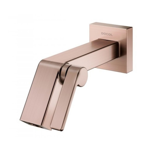 Torneira Para Lavatório De Parede Stillo Cobre Escovado Docol - Imagem principal - d59a18c9-ef86-4aaf-9360-8b56ce63f68e