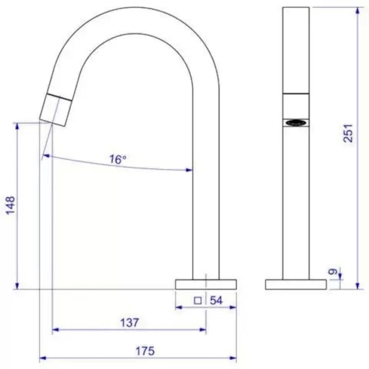 Torneira Para Lavatório Mesa Bica Baixa Tube Antracite Deca - Imagem principal - 716ed31d-1e41-41c1-a9ee-4d595c719780