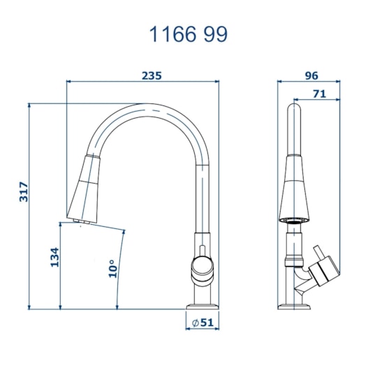 Torneira Para Pia Com 2 Jatos Cromado Fani - Imagem principal - fba13f95-af6b-4086-955c-b234040f091b