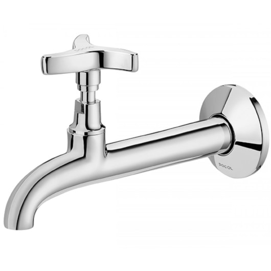 Torneira Para Tanque De Parede Trio Cromada Docol - Imagem principal - ce8bbd57-ba3c-442a-bb77-a5751d447d63
