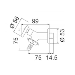 Torneira Para Tanque De Parede Way Cromada 1153 C30 Lorenzetti