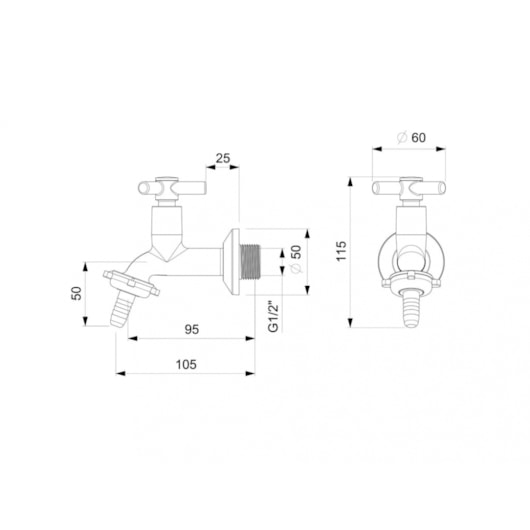Torneira Para Tanque E Jardim De Parede One Cromada Celite - Imagem principal - 450369c8-ef77-4129-ad30-537e969439f7