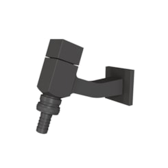 Torneira Para Tanque E Jardim  Preto Fosco Fani