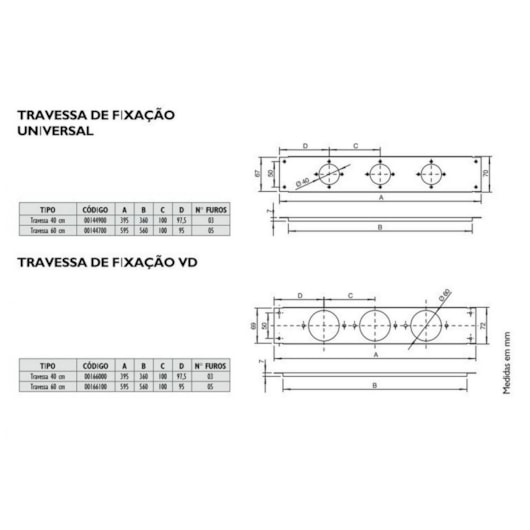 Travessa De FixaÃ§Ã£o Universal Docol 60 cm  - Imagem principal - 1476bb1e-6903-42d3-a1b6-91b54a899a83