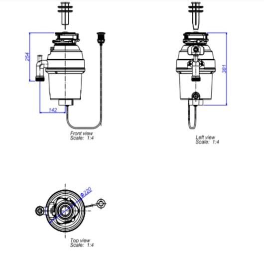 Triturador De Resíduos Para Cuba De Cozinha 127V Deca - Imagem principal - cd701c0c-ef70-49a1-bf3d-14c42ce92726