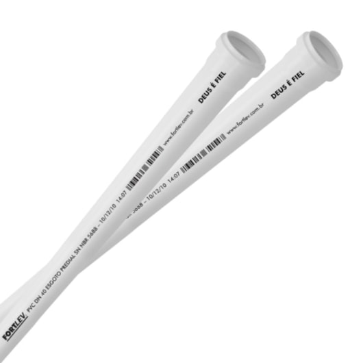 Tubo Esgoto Sn Dn100 Fortlev 6m - Imagem principal - 226e7e9d-e119-4de3-9955-6dbd7e13589f