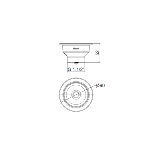 Válvula 3,5  Plástico Para Tanque Lavatório E Mictório 430 Polido Docol - Imagem principal - 3e40aabd-4538-488d-8851-582471a7c0e2