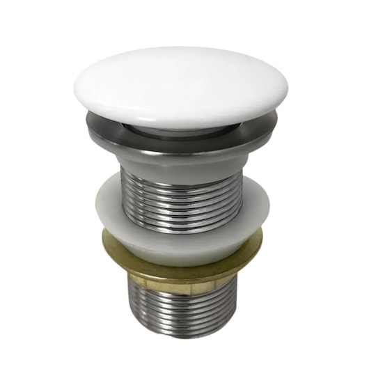 Válvula De Escoamento Com Tampa De Cerâmica Branco Fosco Lexxa - Imagem principal - 2e38e31c-88fd-4a5a-993e-0e43365256bd