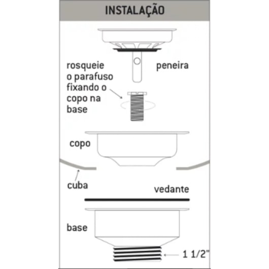 Válvula De Escoamento Cozinha 4 1/2 Cromado Fabrimar - Imagem principal - 6680d16a-4687-45a0-a7c3-6682c0def02f