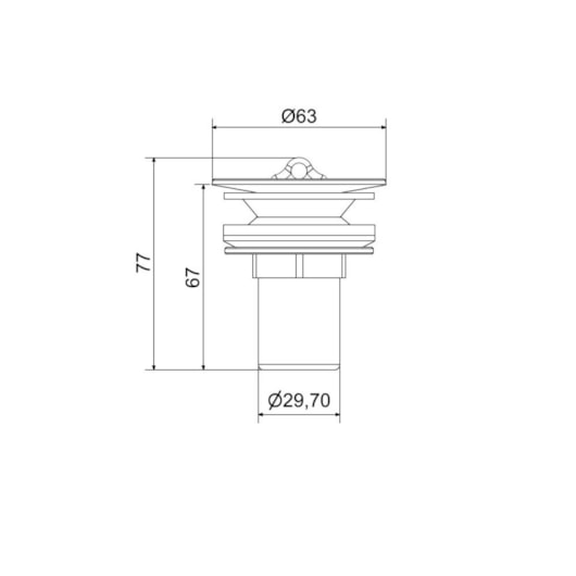 Válvula De Lavatório Sem Ladrão 1601 C 7/8 Meber - Imagem principal - 445fc1da-5685-43e5-8b10-0f5f8981b1fa
