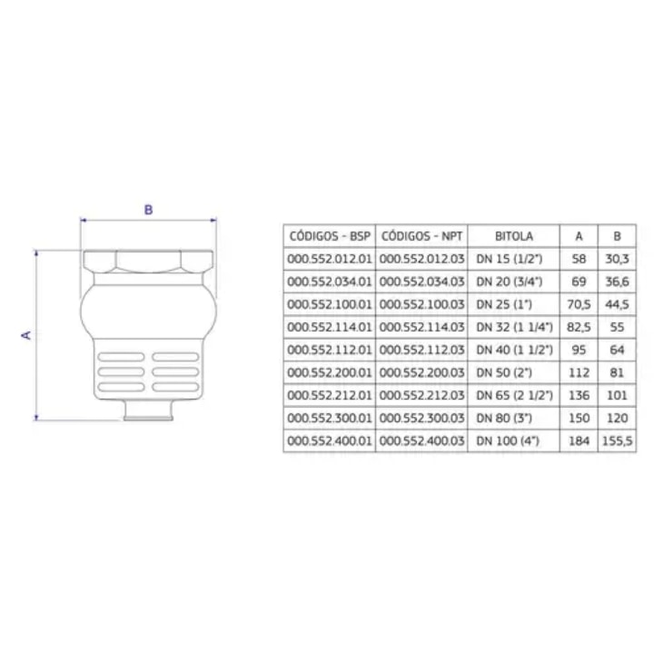 Válvula de Retenção Vertical Para Fundo De Poço Silicone Classe 200 Deca