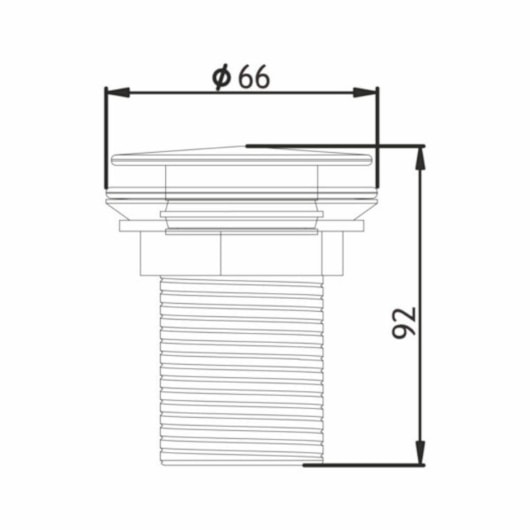 Válvula Para Lavatório/ Cuba/ Bidê Pop Up Externo 1
