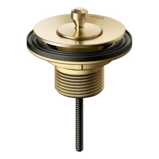 Válvula Para Lavatório Universal Com Tampa De Metal Ouro Polido Docol - Imagem principal - 0b6e45d0-7975-45df-8207-d447be2d6a69