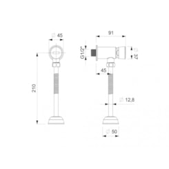 Válvula Para Mictório Ecopress Cromada Celite