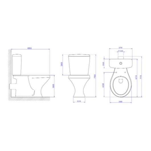 Vaso Para Caixa Acoplada Com Saída Horizontal Ravena Creme Deca - Imagem principal - d767a5db-e840-49eb-9880-90032e74f389