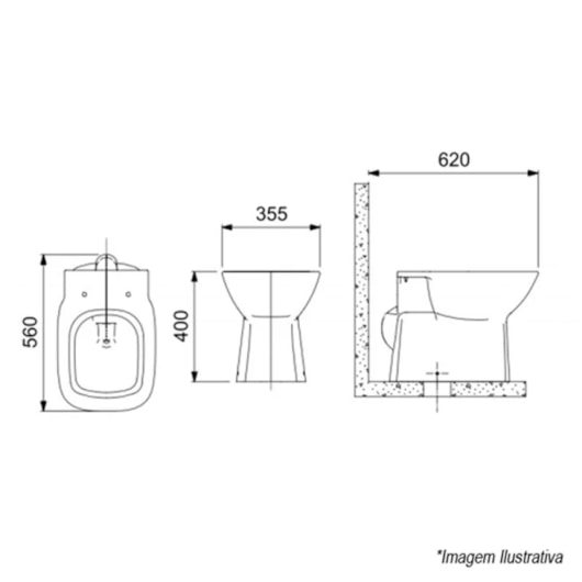 Vaso Sanitário Com Acessórios De Instalação E Assento Termofixo Debba Café Roca - Imagem principal - 6c45ca70-8446-46f8-81e6-d825cd66319e