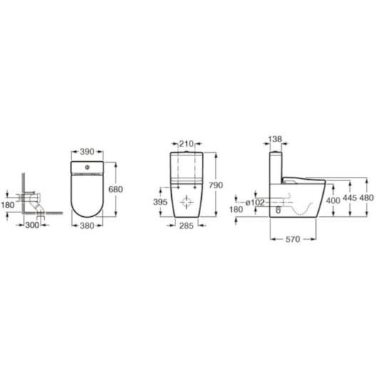 Vaso Sanitário Com Caixa Acoplada Assento Eletrônico E Saída Dual Rimless In-Wash Round Branco Roca 220v - Imagem principal - 49d8036e-9b59-4d98-8a09-657e71761fe8