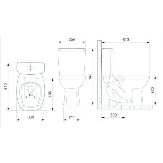 Vaso Sanitário Com Caixa Acoplada E Acessórios De Instalaçao Art Branco Incepa - Imagem principal - 2aa4cbb5-4a60-4830-86ae-1d7bedce4866