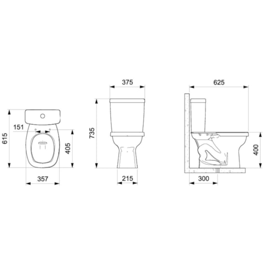 Vaso Sanitário Com Caixa Acoplada E Acessórios De Instalaçao Art Branco Incepa - Imagem principal - 0ec19c6a-3b16-436d-89e5-0cafc9c7e288