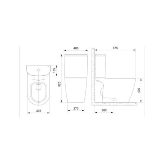 Vaso Sanitário Com Caixa Acoplada E Acessórios De Instalaçao E Assento Termofixo Neo Mate Black Incepa - Imagem principal - c23a9d63-b17c-4157-bb54-0b2df986e3fe