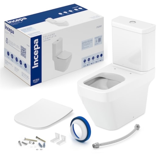 Vaso Sanitário Com Caixa Acoplada e Assento Térmico Prime Branco Incepa - Imagem principal - b2b0884a-03b7-4531-82bd-6ed1118abd58