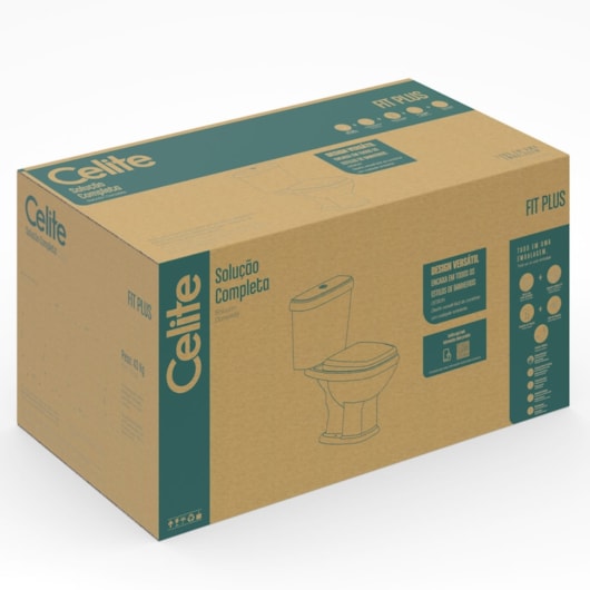 Vaso Sanitário Com Caixa Acoplada E Itens De Instalaçao Fit Plus Pergamon Celite - Imagem principal - 750336df-19ba-436f-8afd-44bebad62988