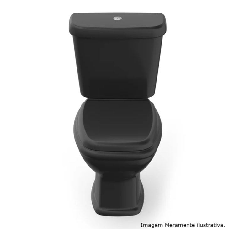 Vaso Sanitário Com Caixa Acoplada E Itens De Instalaçao Fit Plus Preto Celite