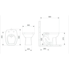 Vaso Sanitário Convencional Art Branco Incepa