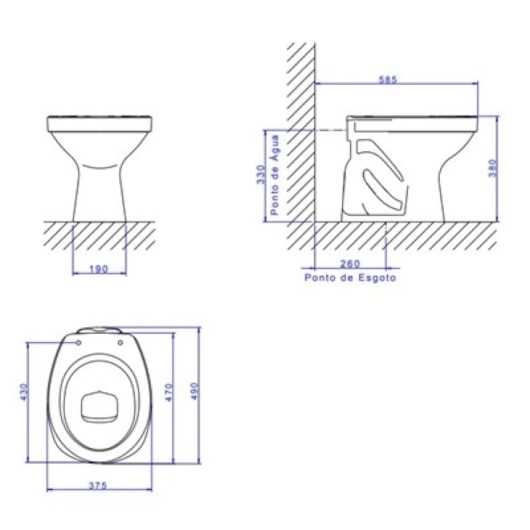Vaso Sanitário Convencional Aspen Branco Deca - Imagem principal - 51e38feb-1803-4cf1-9d03-d8725b9a2fbb