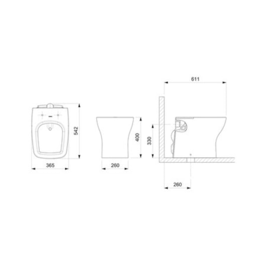 Vaso Sanitário Convencional Boss Matte Black Incepa - Imagem principal - 254ddb8b-e2dd-477f-919e-9d6ae73d99fc