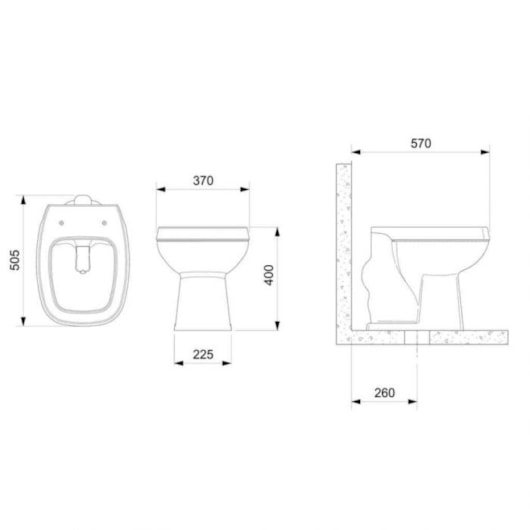 Vaso Sanitário Convencional Com Acessórios De Instalaçao City Branco Celite - Imagem principal - a768ab44-df7e-42f7-9856-1a8eb3d6f0ce