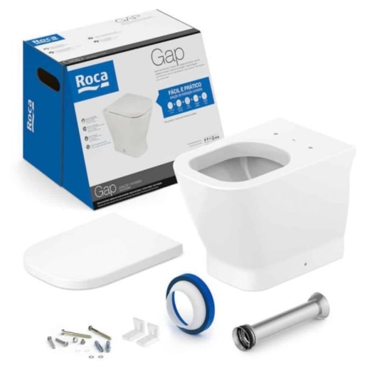 Vaso Sanitário  Convencional Com Acessórios De Instalação E Assento Termofixo Gap Br - Imagem principal - 9baf7be4-3a0c-4cef-a990-bc9e8c34a892