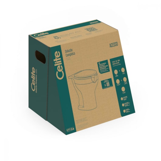 Vaso Sanitário Convencional De Acessibilidade Assento E Acessórios De Instalação Acesso Branco Celite - Imagem principal - ca4701c4-352d-4371-8bff-a9acfec8cae3