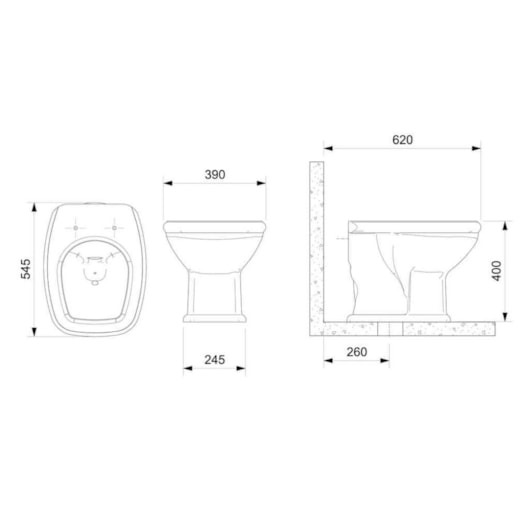 Vaso Sanitário Convencional Fit Branco Celite - Imagem principal - be7289fd-daac-4002-8747-673d127c7f44