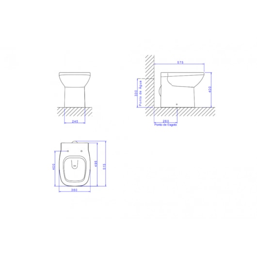 Vaso Sanitário Convencional Flex P38 Branco Deca - Imagem principal - 3dfeb19f-e601-4346-8257-7a7f83df42ca